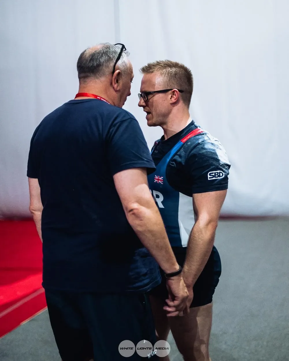 Jakey giving Andrew a pep talk to get him in the zone before his final lift