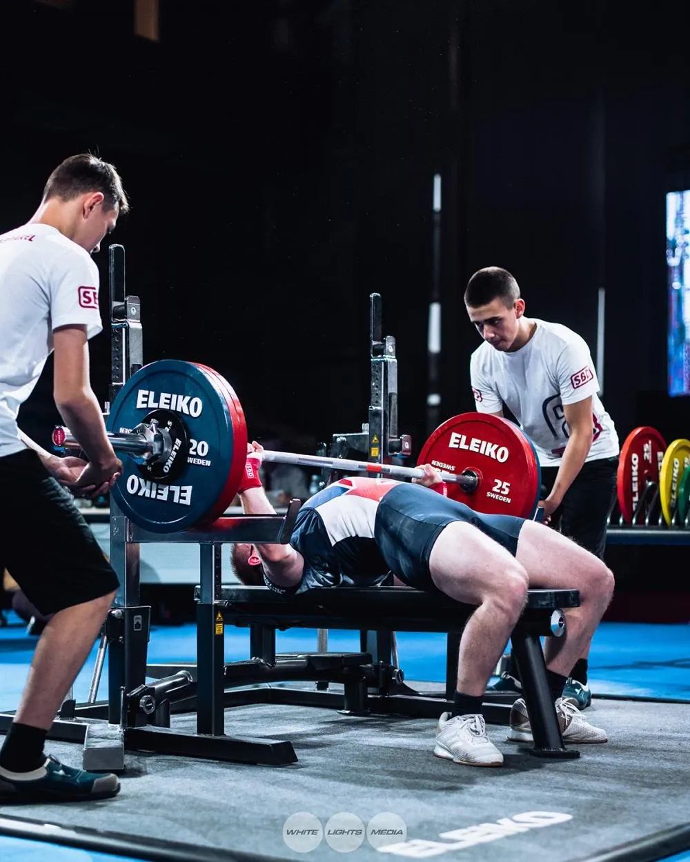 Andrew pressing 170 kg at the World Bench Press Championships in Kazakhstan