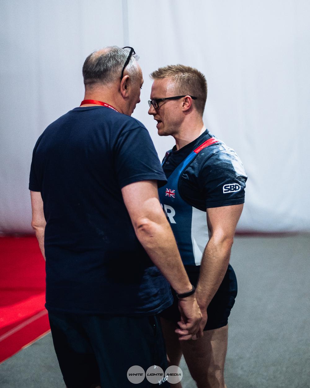 Jakey giving Andrew Ward a pep talk to get him in the zone before his final lift