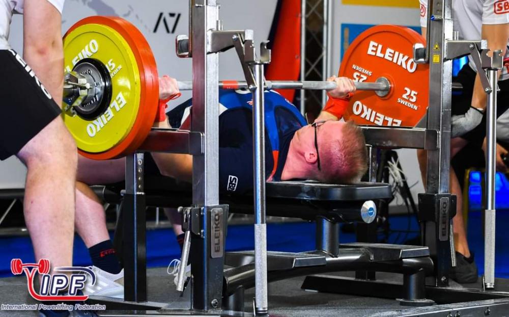 Andrew Ward 162kg Bench Press at the IPF Worlds Bench Press Championships 2021